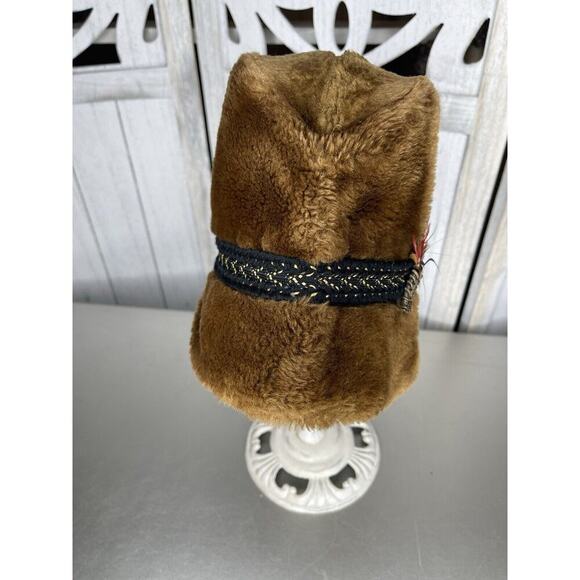 Vintage United Hatters Cap & Millinery Mens Brown Faux Fur Winter Hat Medium - Picture 2 of 8